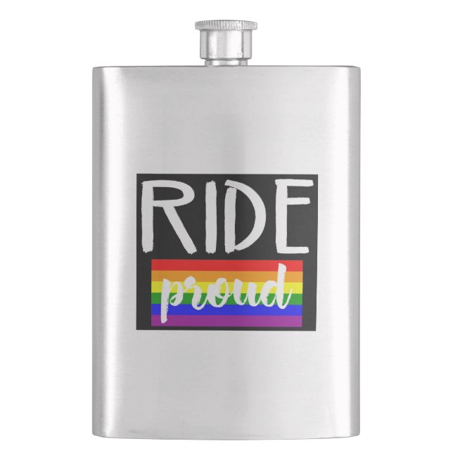 Ride Proud Cycling Hip Flask (Front)