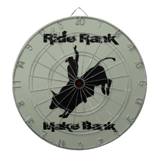 Ride Rank Bull Riding Rodeo Cowboy Up Dartboard