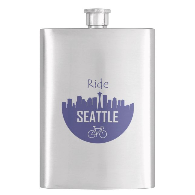 Ride Seattle Hip Flask (Front)