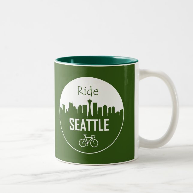 Ride Seattle Two-Tone Coffee Mug (Right)