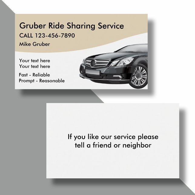 Ride Sharing Transportation Business Cards (Creator Uploaded)