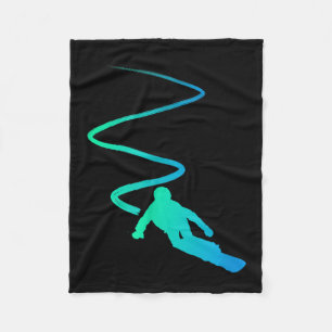 Ride Ski Snowboard Skiing Goggles Snow Snowboarder Fleece Blanket