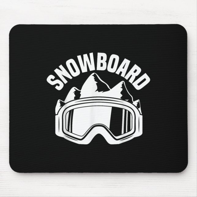 Ride Ski Snowboard Skiing Goggles Snow Snowboarder Mouse Pad (Front)