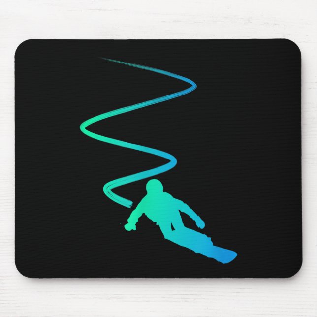Ride Ski Snowboard Skiing Goggles Snow Snowboarder Mouse Pad (Front)