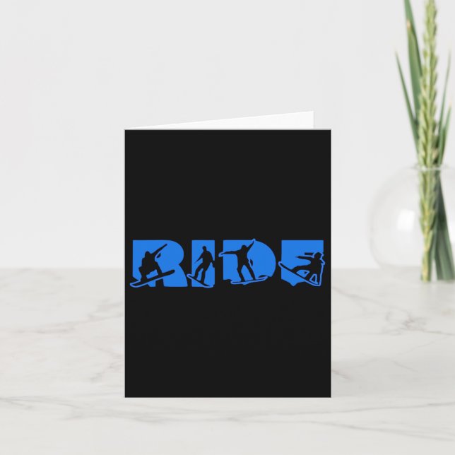 Ride Snowboard Blue Ride Snowboarder Dark Ride Sno Card (Front)