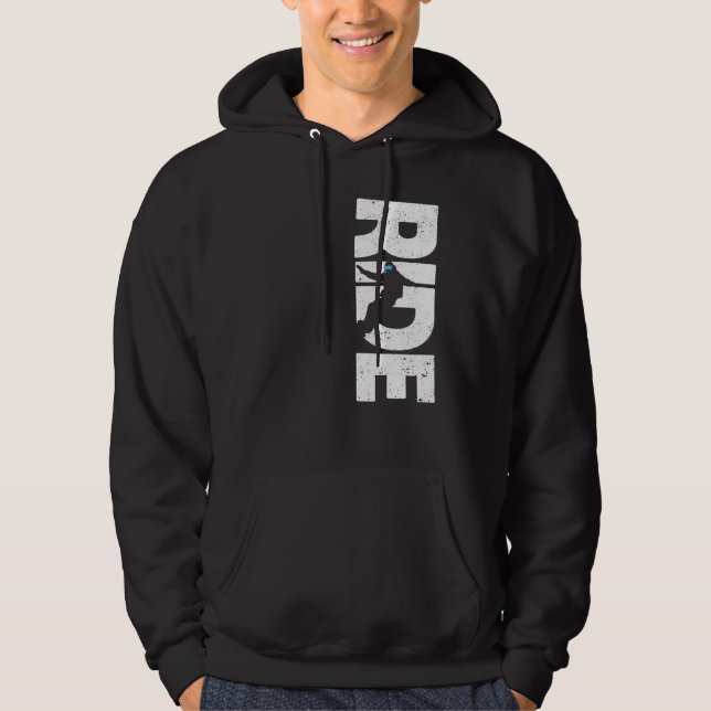 RIDE Snowboard Lover Snowboarder Winter Sports Hoodie (Front)