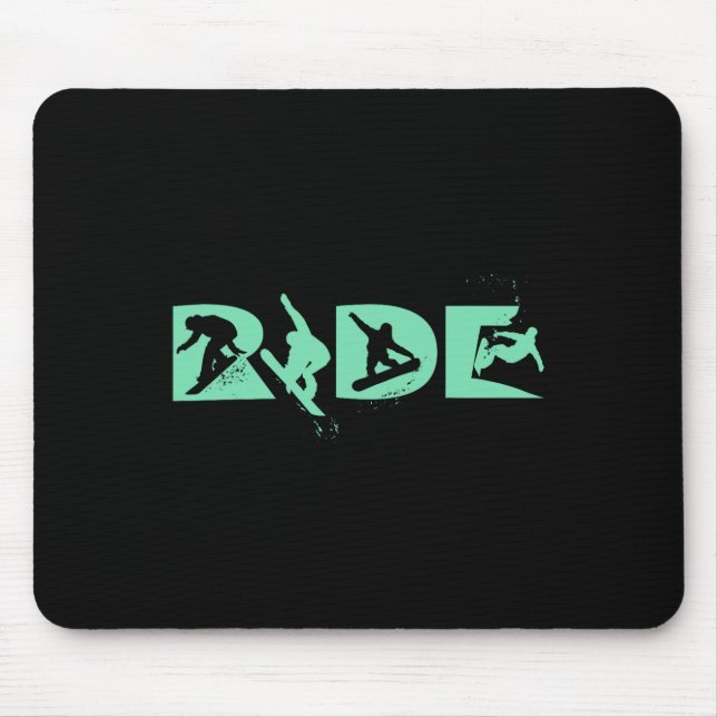 Ride Snowboarding Funny Snowboard Snowboarder Gift Mouse Pad (Front)