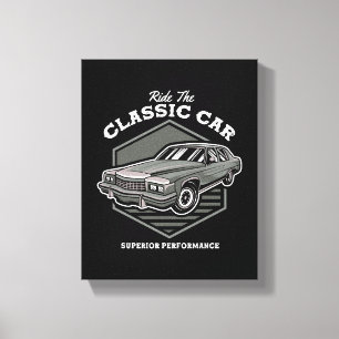 Ride The Classic Car Performance Design Canvas Print