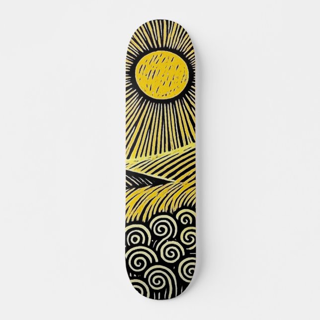 Ride the Golden Hour Skateboard (Front)