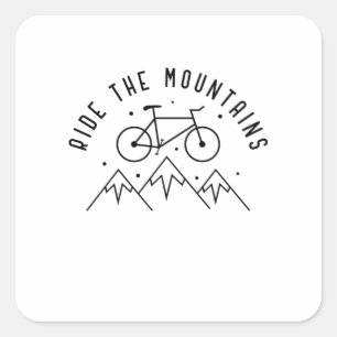 Ride The Mountains Square Sticker