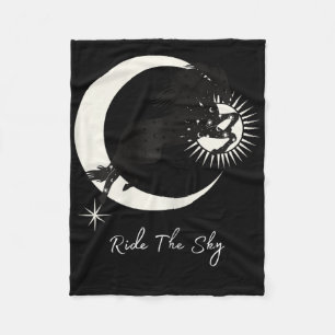 Ride The Sky Moon Jumper Girls Horse Fleece Blanket
