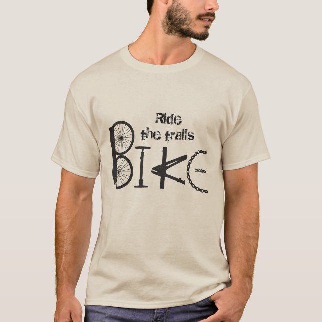 Ride the Tails Quote Graffiti from Bike Parts T-Shirt (Front)