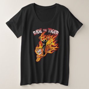 Ride The Tiger Vintage Heavy Metal Plus Size T-Shirt