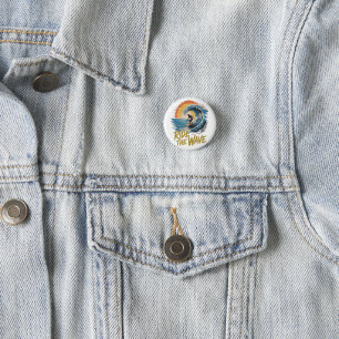 Ride the Wave 3 Cm Round Badge