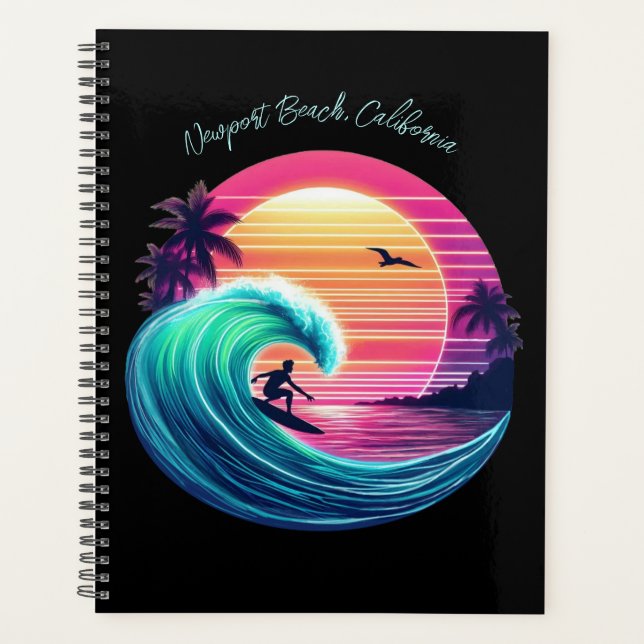Ride the Wave at Sunset Planner (Front)