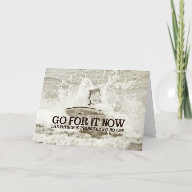 RIDE THE WAVE Greeting Card (Front)