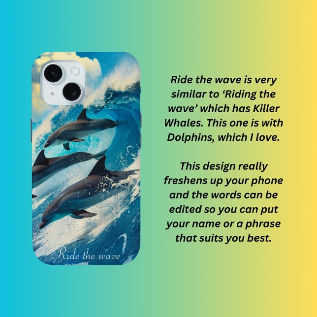 Ride the wave  iPhone 15 case (Creator Uploaded)