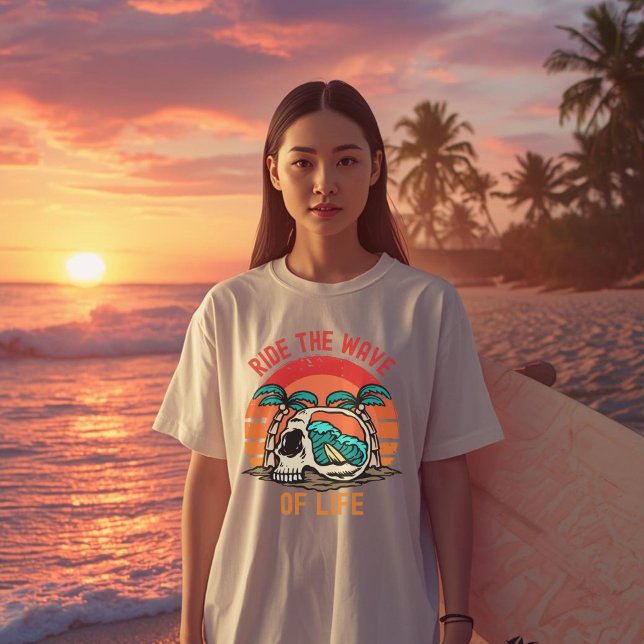Ride the Wave of Life Surfing  | Motivational Sea T-Shirt (Creator Uploaded)