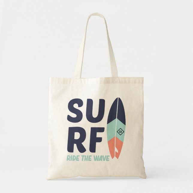 Ride the wave | Surf Tote Bag (Front)