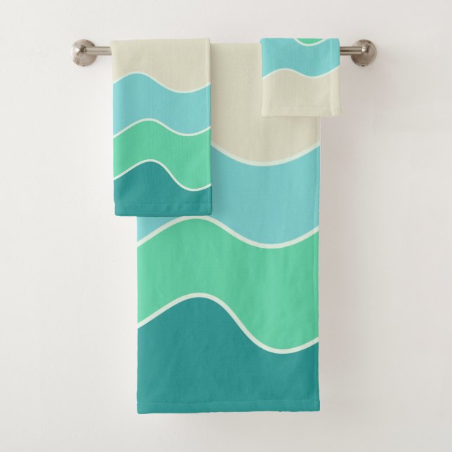 Ride the Waves Bath Towel Set (Insitu)