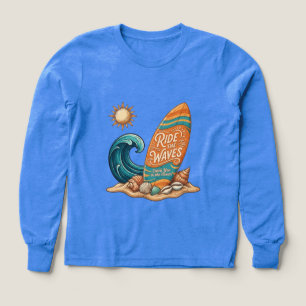 Ride the Waves Surfboard Illustration - Tropical L