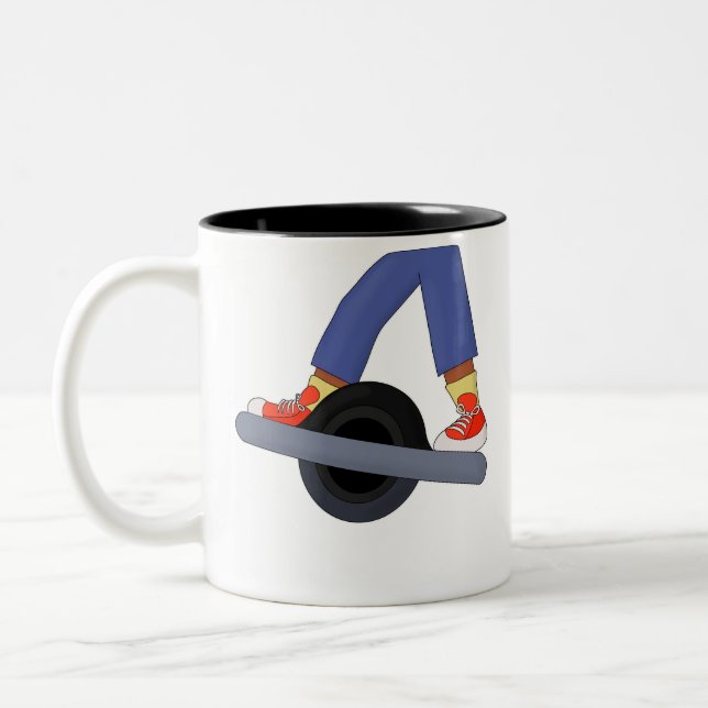 Ride This Wheel Two-Tone Coffee Mug (Left)