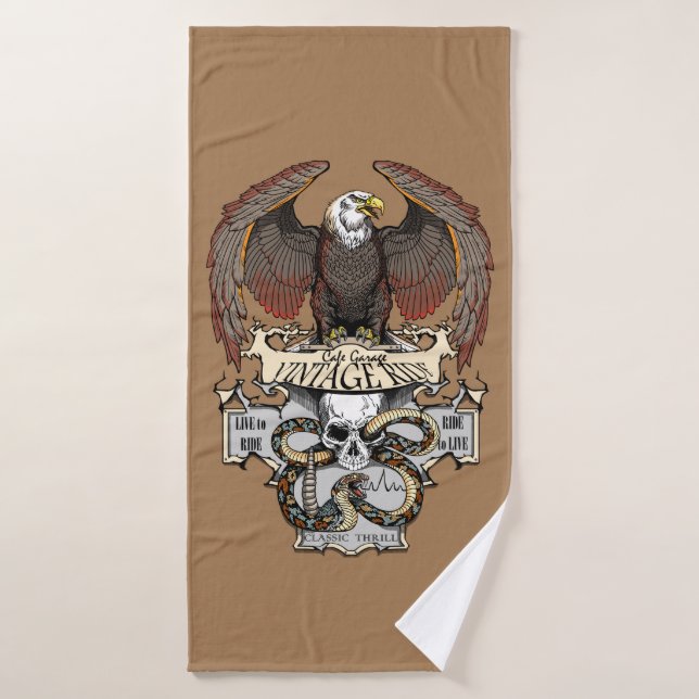 Ride To Live Live To Ride Biker design Bath Towel (Bath Towel)