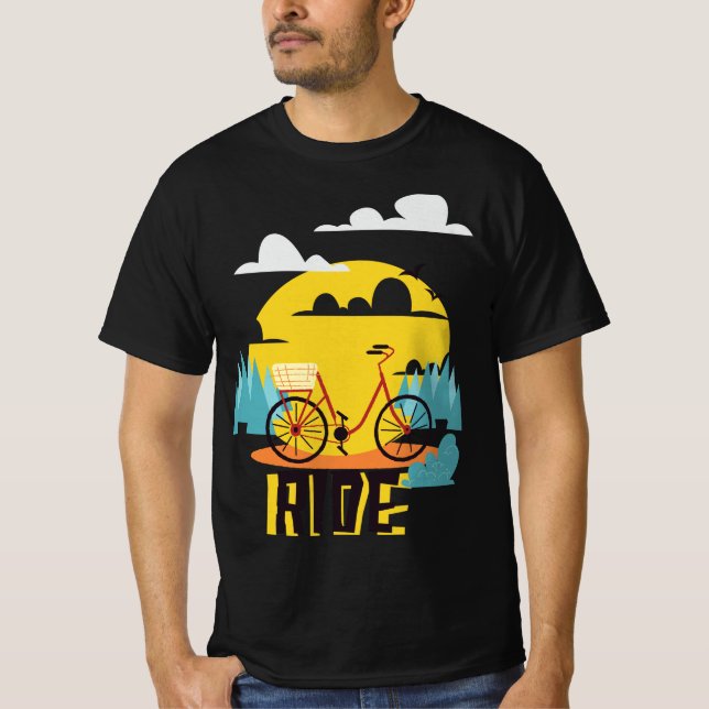 Ride – Vibrant Bicycle Adventure T-Shirt (Front)