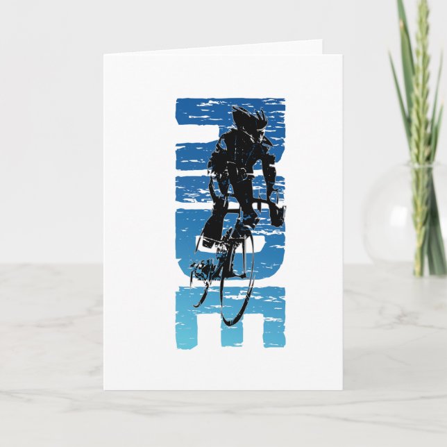 Ride - Vintage Cycling Vertical Card (Front)