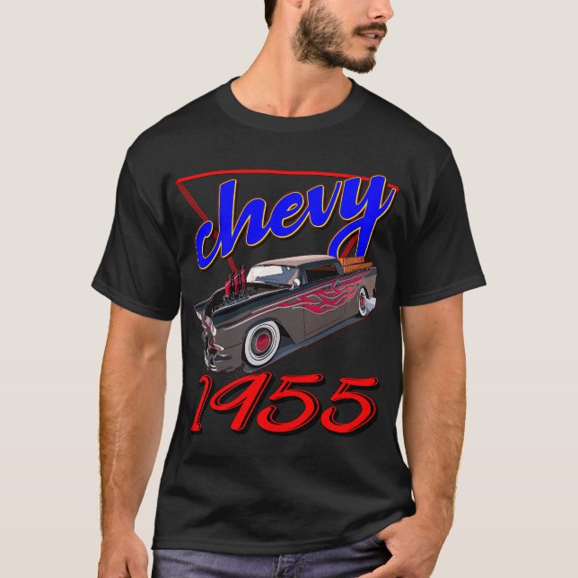 Ride Vintage Muscle Car 1955 Chevy  T-Shirt (Front)