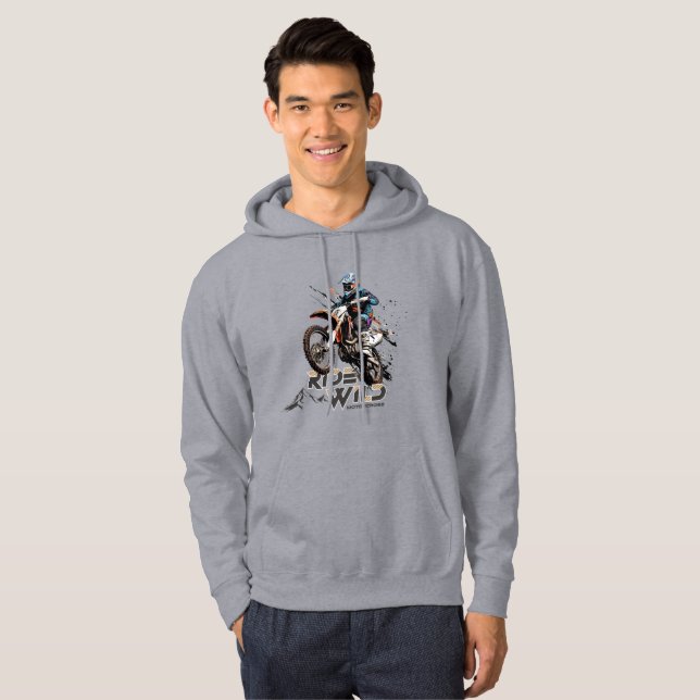 Ride Wind | Men's hoodie (Light colour) (Front Full)