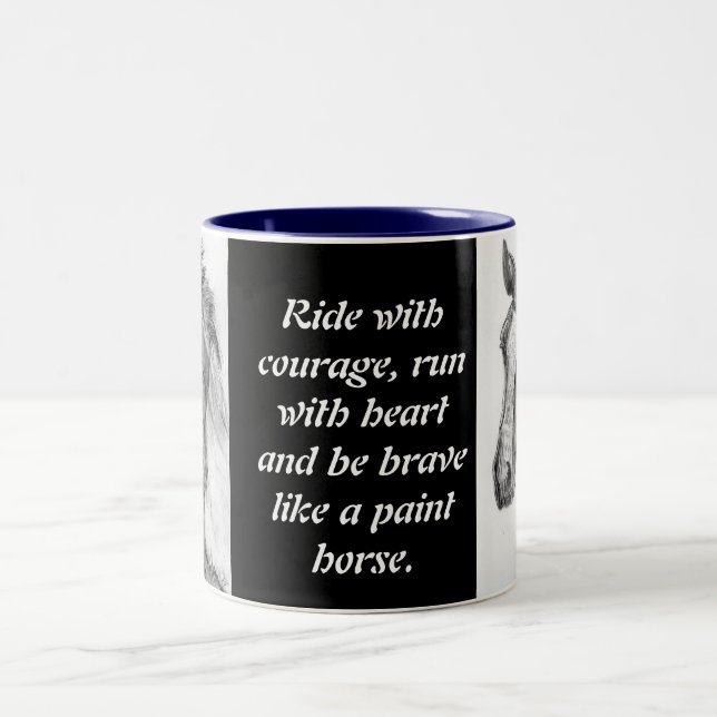 Ride with Courage Two-Tone Coffee Mug (Center)