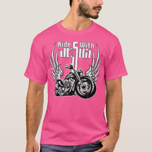 Ride With Jesus Christian Biker Motorcycle T-Shirt