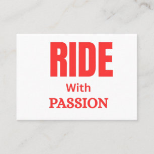 Ride With Passion – Inspirational Motorcycle Typog Business Card