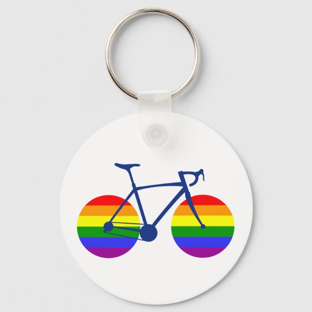 Ride With Pride Bike Key Ring (Back)