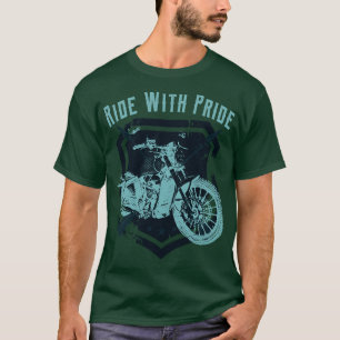 Ride With Pride Motorcycle Vintage Biker T-Shirt
