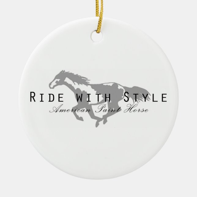 Ride with Style Ceramic Tree Decoration (Front)