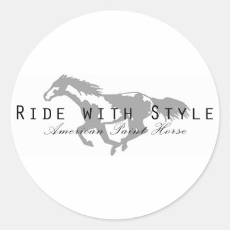 Ride with Style Classic Round Sticker