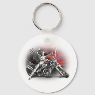 Ride with the Angels Key Ring