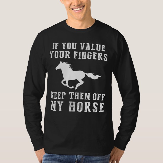Ride with Wit - Keep Off My Horse Funny Tee & Hood (Front)