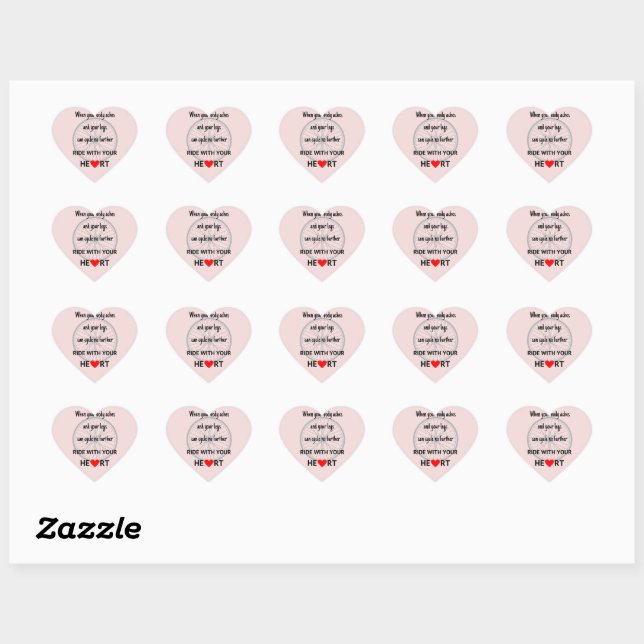 Ride with your heart motivation sticker (Sheet)