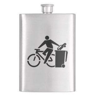 Ride Your Bike, Trash Your Car Hip Flask
