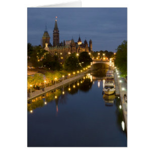 Rideau Canal and the Parliament Buildings at Night