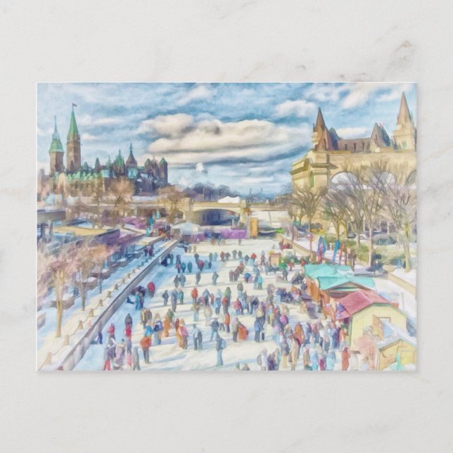 Rideau Canal Ottawa Canada Postcard (Front)