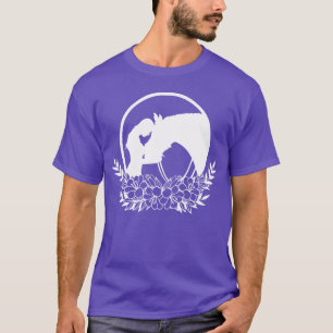 Rider and Horse Bond Floral Circle retro T-Shirt