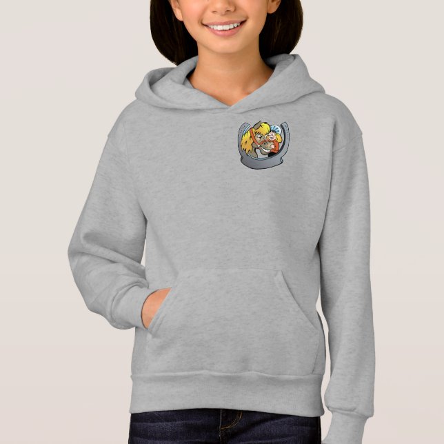 Rider And Horse Girls Hoodie (Front)