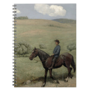 Rider in a Landscape, 1894 (oil on board) Spiral Notebook