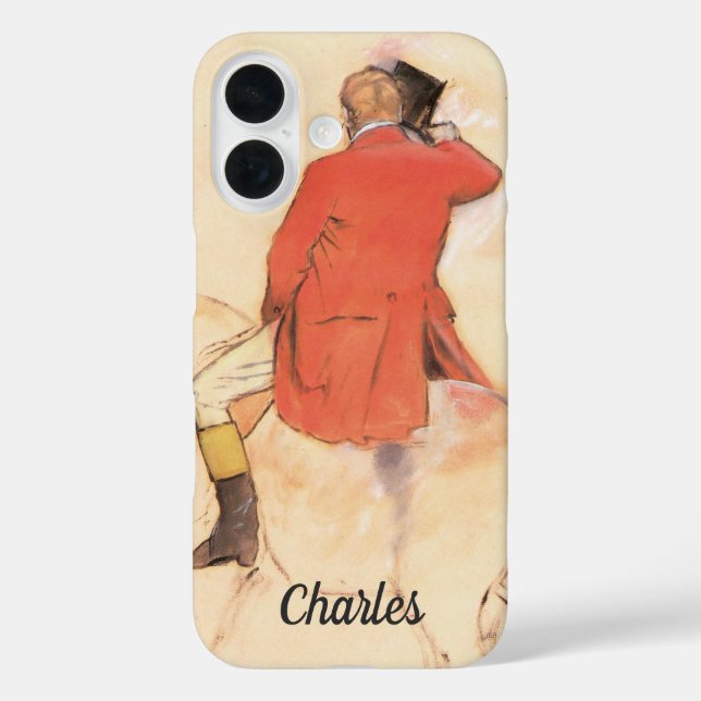 Rider in a Red Coat by Edgar Degas Case-Mate iPhone Case (Back)