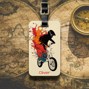 Rider of Flames Luggage Tag