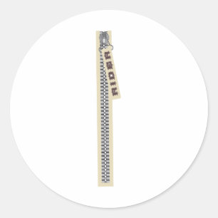 Rider Zipper Classic Round Sticker